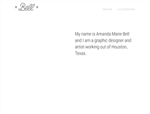 Tablet Screenshot of amandamariebell.com